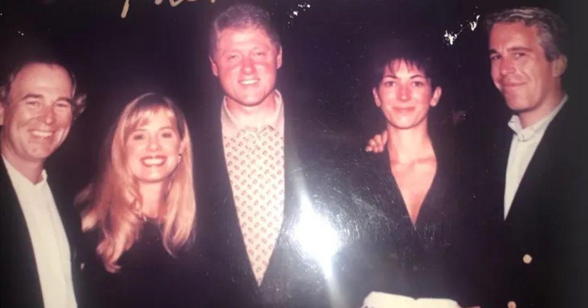 Photo of Bill Clinton, Ghislaine Maxwell and Jeffrey Epstein