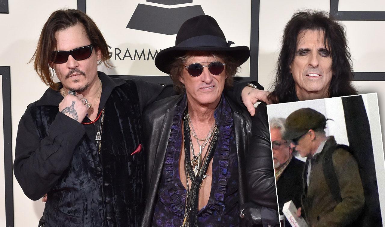 Johnny Depp Looks Sickly Thin On Tour With Rockers Alice Cooper And Joe ...