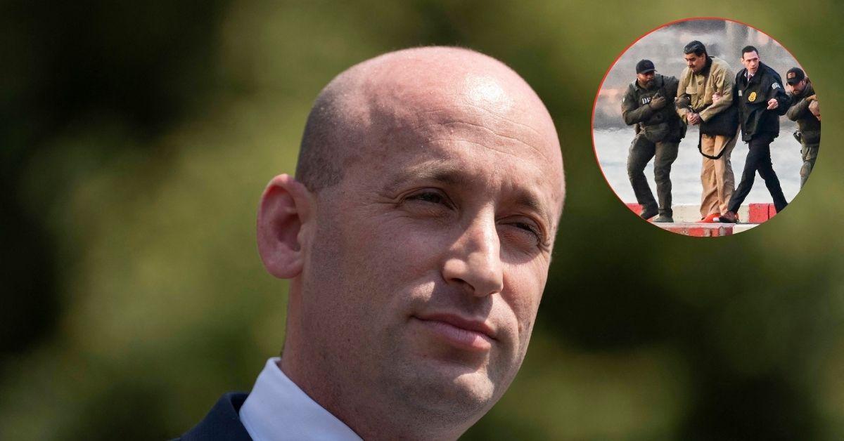 Composite photo of Stephen Miller and Nicolás Maduro
