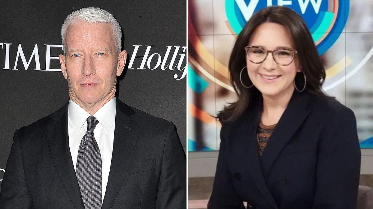 split image of Anderson Cooper and Bari Weiss