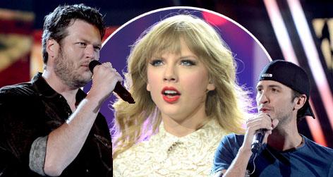 //blake shelton taylor swift luke bryan square getty