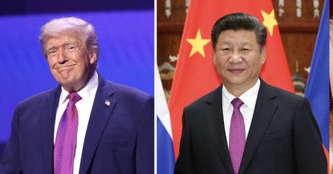 Photo of Donald Trump and Xi Jinping