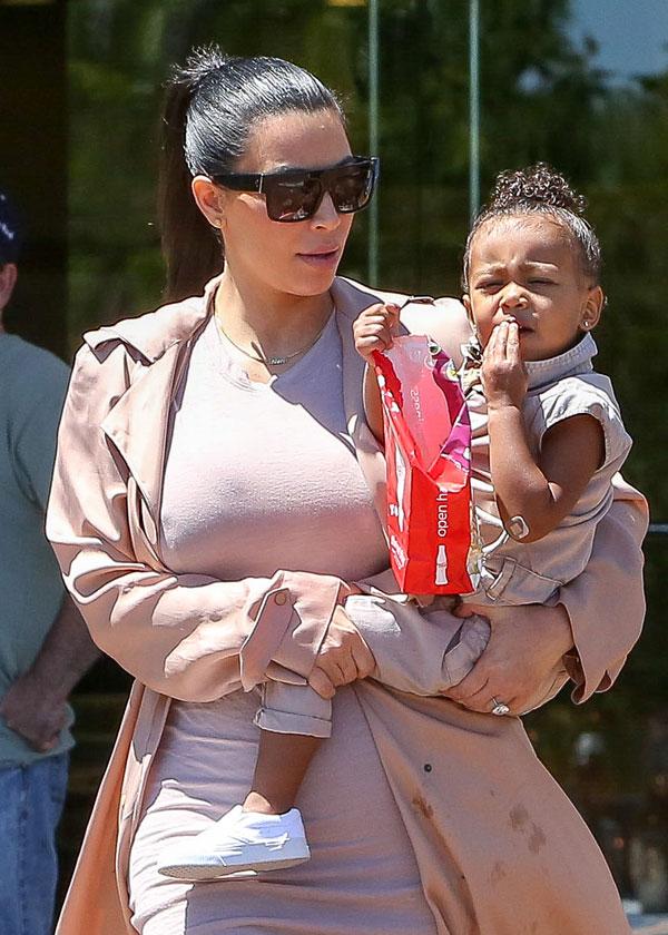 Kim Kardashian North West Lanvin Coat Popcorn Stain