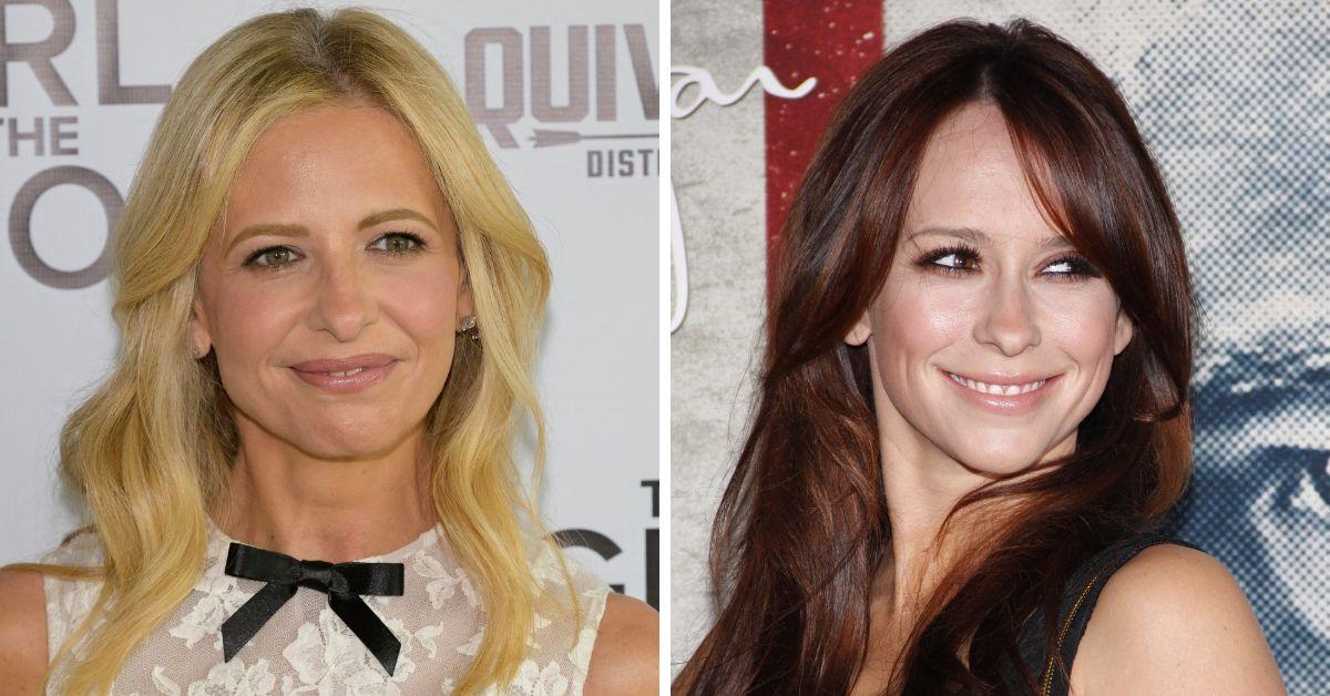 Split photo of Sarah Michelle Gellar, Jennifer Love Hewitt