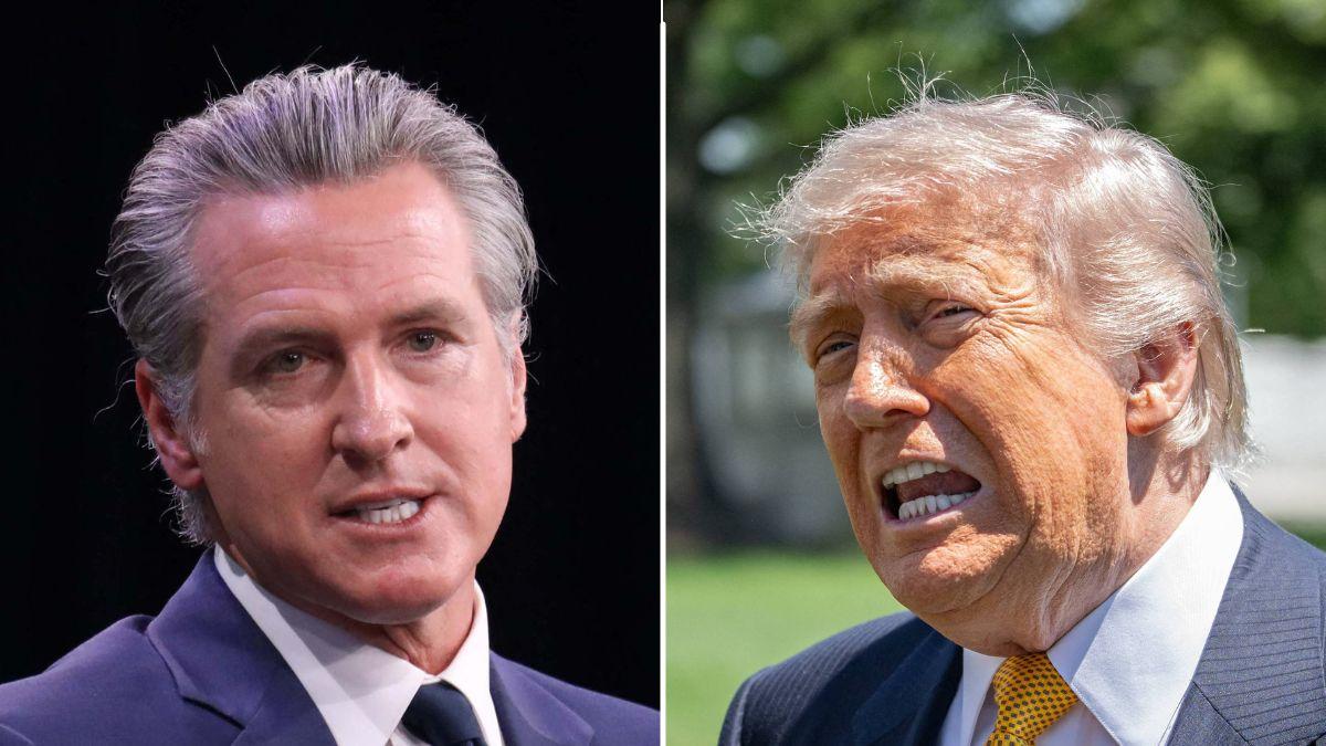 picture of Gavin Newsom and Donald Trump 