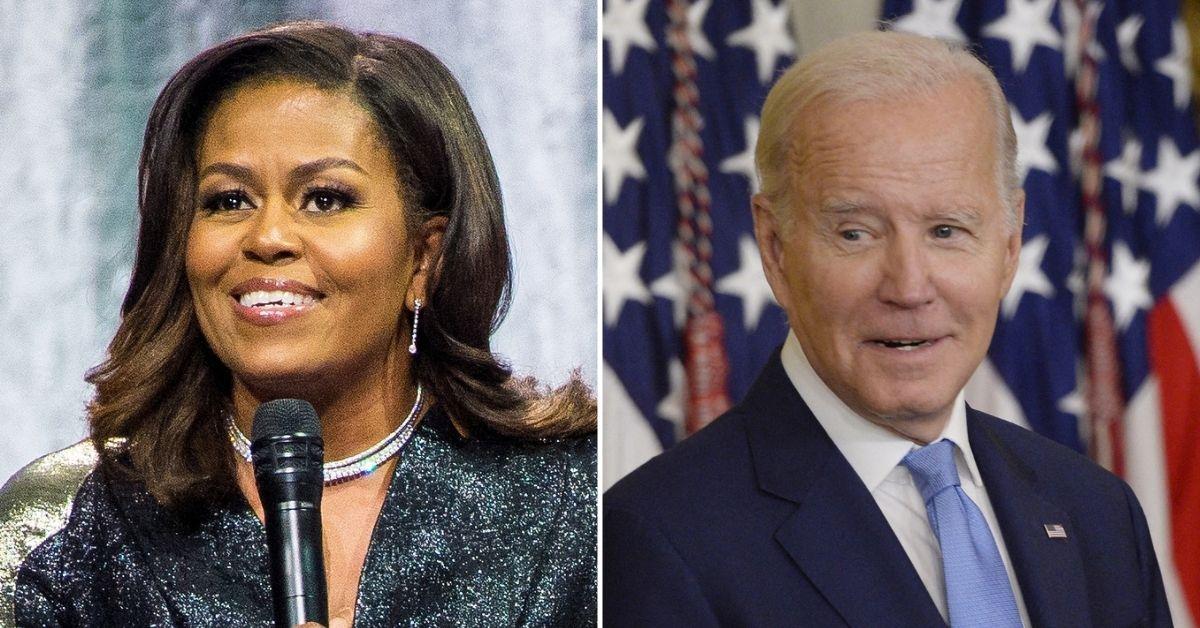 Composite of Michelle Obama and Joe Biden.