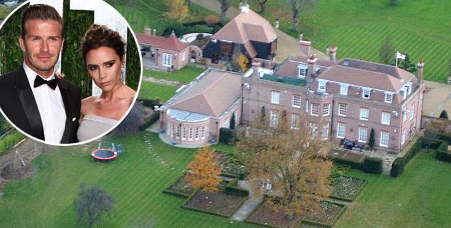 //david victoria beckham hertfordshire mansion wide wenn