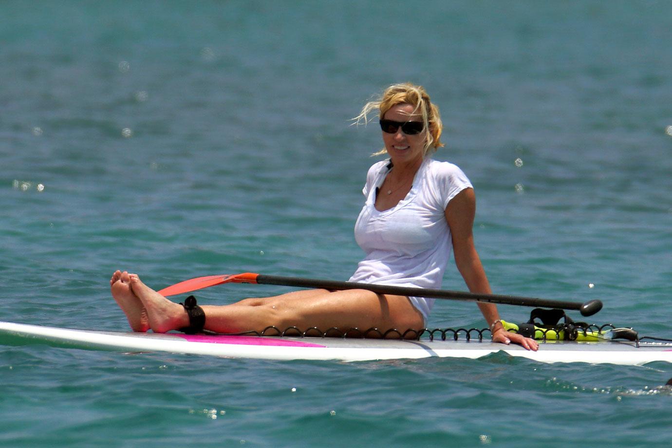 //Camille Grammer Bikini Beach Fiance