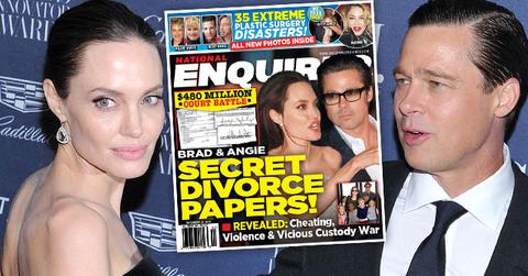 Brad Pitt Angelina Jolie Divorce National Enquirer