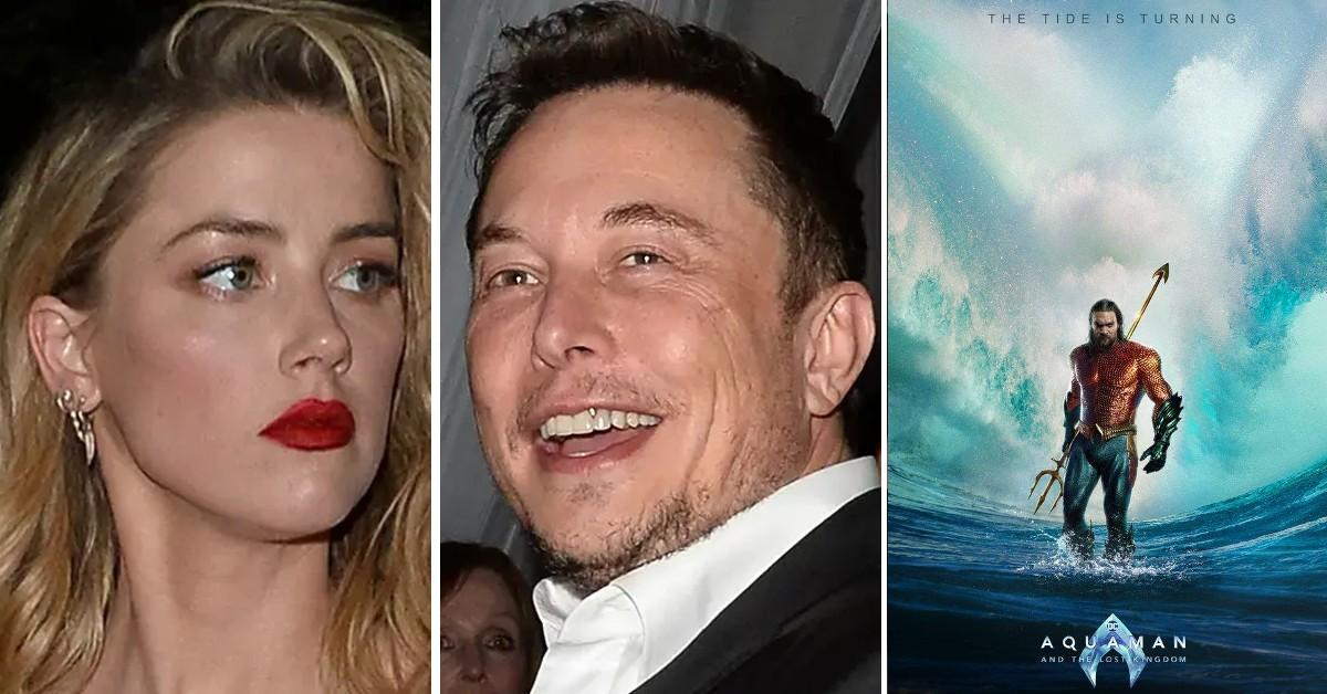 Elon Musk teria ameaçado a Warner para manter Amber Heard em Aquaman