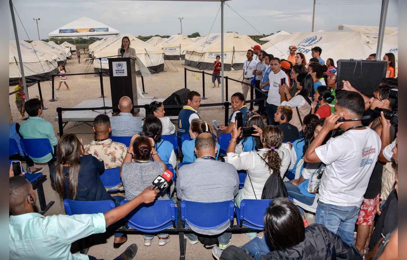 Angelina Jolie Visits Refugee Camp