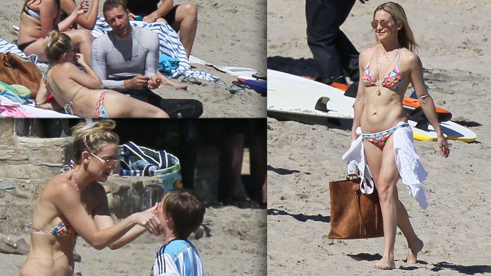 Chris Martin & Kate Hudson At the Beach