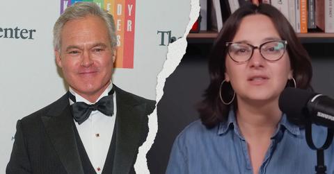 Photo of Scott Pelley and Bari Weiss