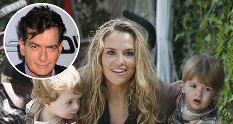 //brooke mueller twins charlie sheen square infgetty
