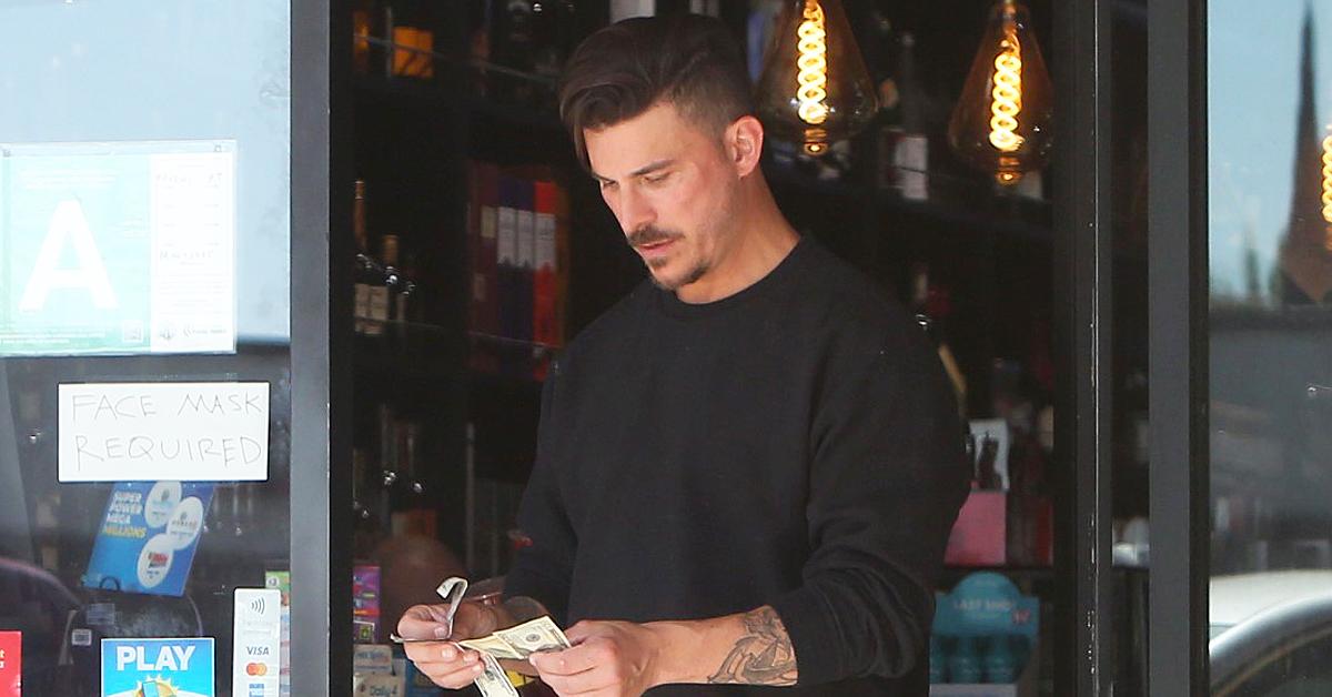 vanderpump rules jax taylor counting money liquor store photos fired taxes