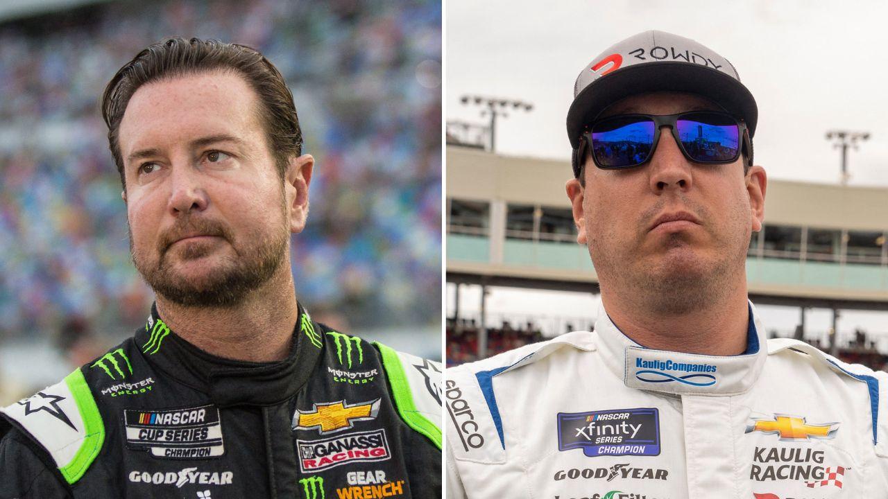 split image of Kurt Busch and Kyle Busch