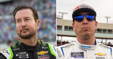 split image of Kurt Busch and Kyle Busch