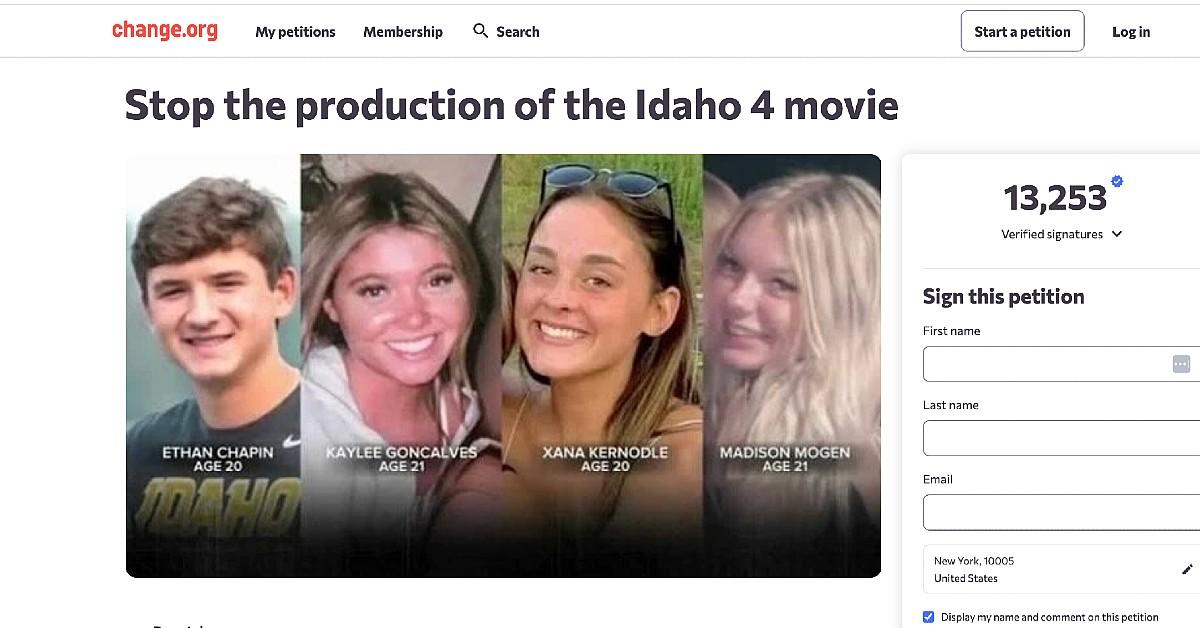 idaho murders change petition