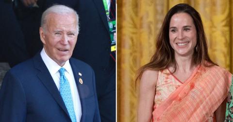 A photo of Joe Biden alongside a photo of Ashley Biden