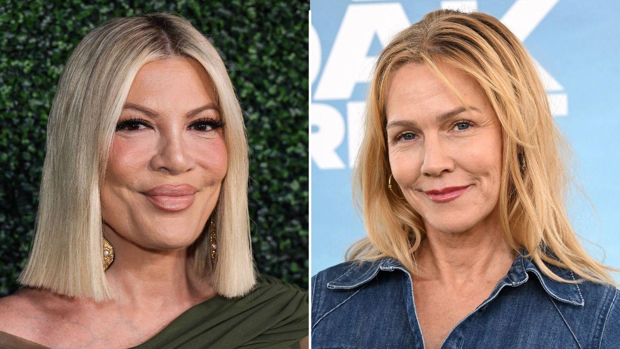 Tori Spelling and Jennie Garth face feud claims after their longtime '9021OMG' podcast partnership ends.
