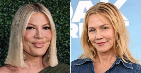 Tori Spelling and Jennie Garth face feud claims after their longtime '9021OMG' podcast partnership ends.
