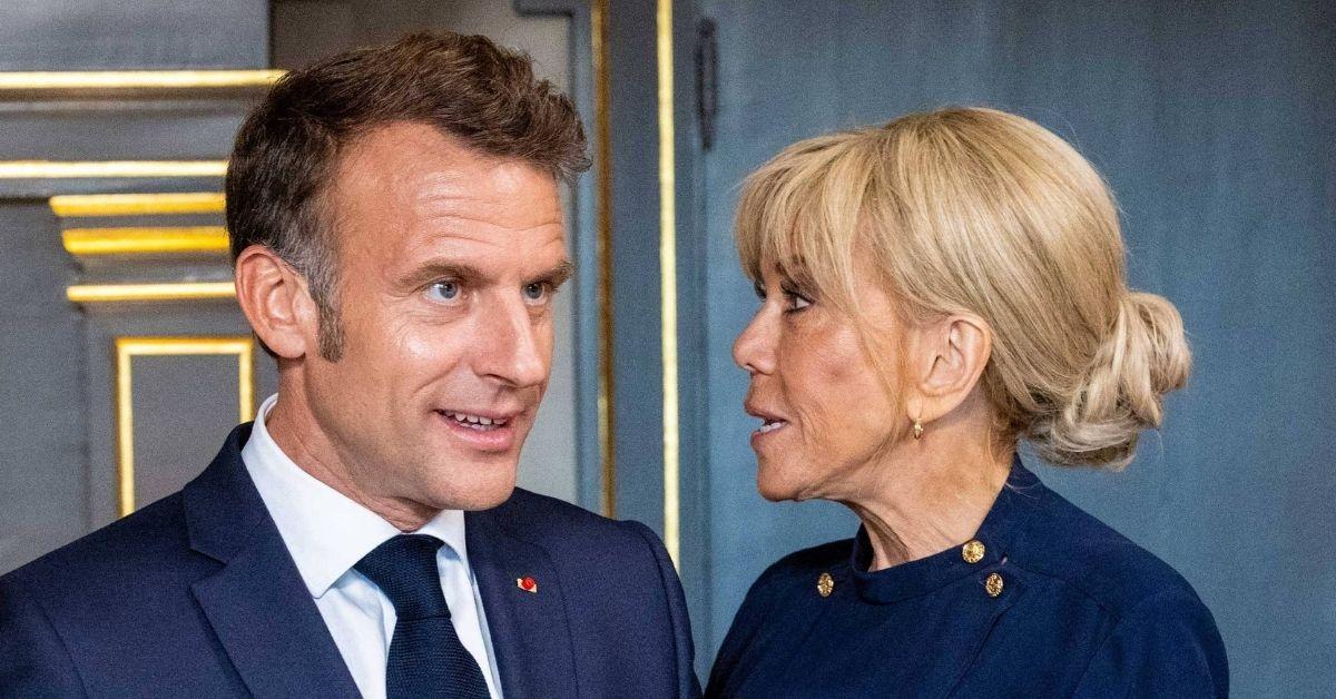 picture of Emmanuel Macron and Brigitte Macron