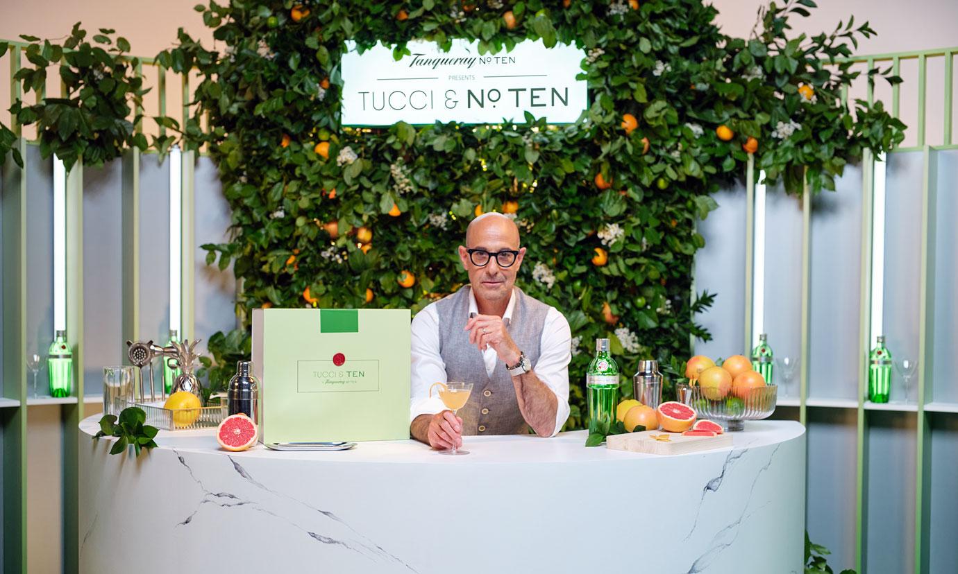 stanley tucci toasts to new tanqueray no ten partnership