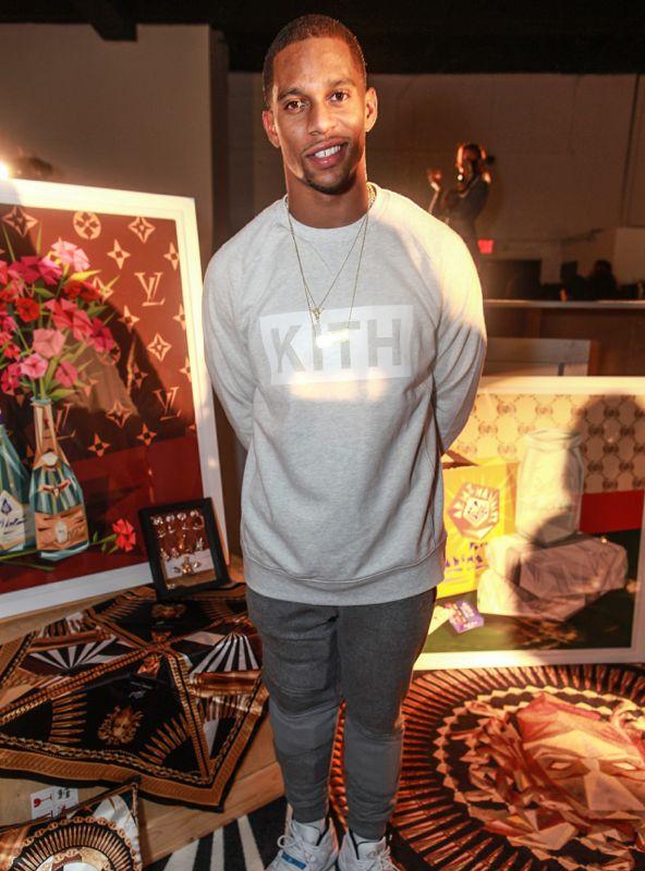 //victor cruz attending the hennessy v s fueled crooks castle x naturel collab release in miami