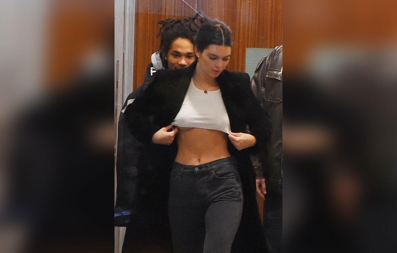 Kendall Jenner Bares Midriff