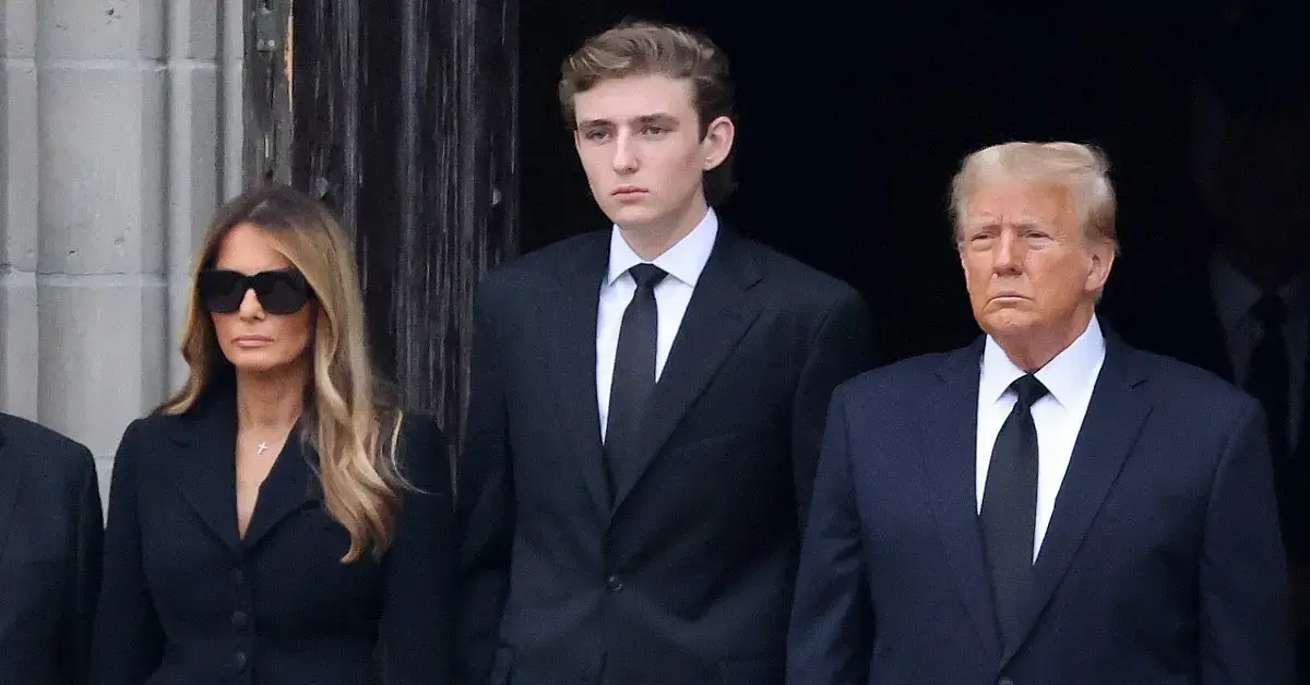 donald trump beams with pride alongside melania at son barrons graduation