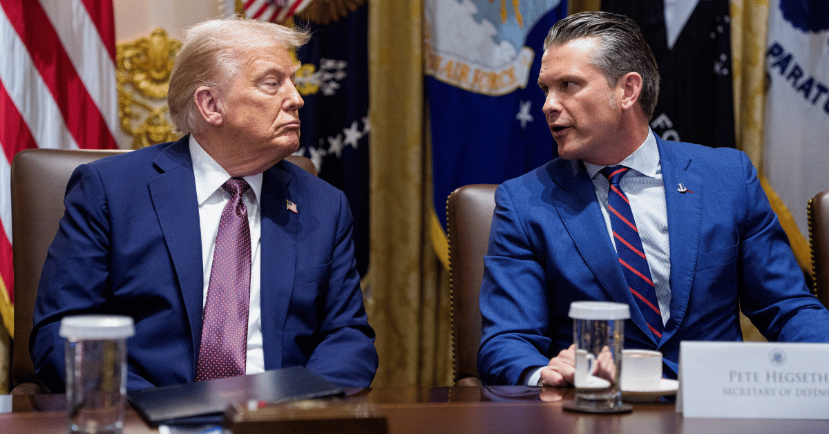 Photo of Donald Trump and Pete Hegseth