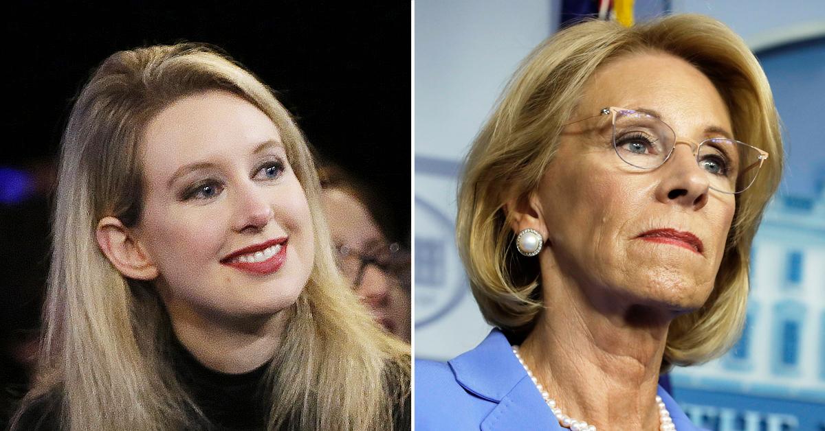 elizabeth holmes deceived betsy devos investing dollar million company faces trial wire fraud