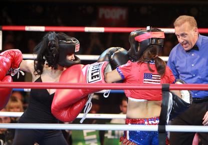 Celebrity Boxing With Nadya 'Octo-Mom' Suleman And Michelle 'Bombshell
