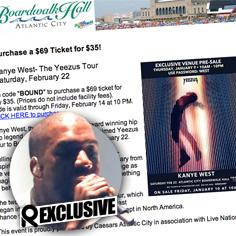 //kanye west yeezus tour half sale tickets caesers atlantic city low demand sq