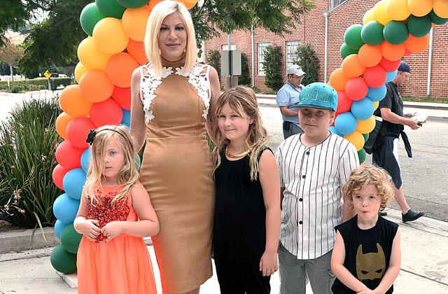 Tori Spelling Pregnant Baby Five Kids Halloween DIY Costumes Money Problems