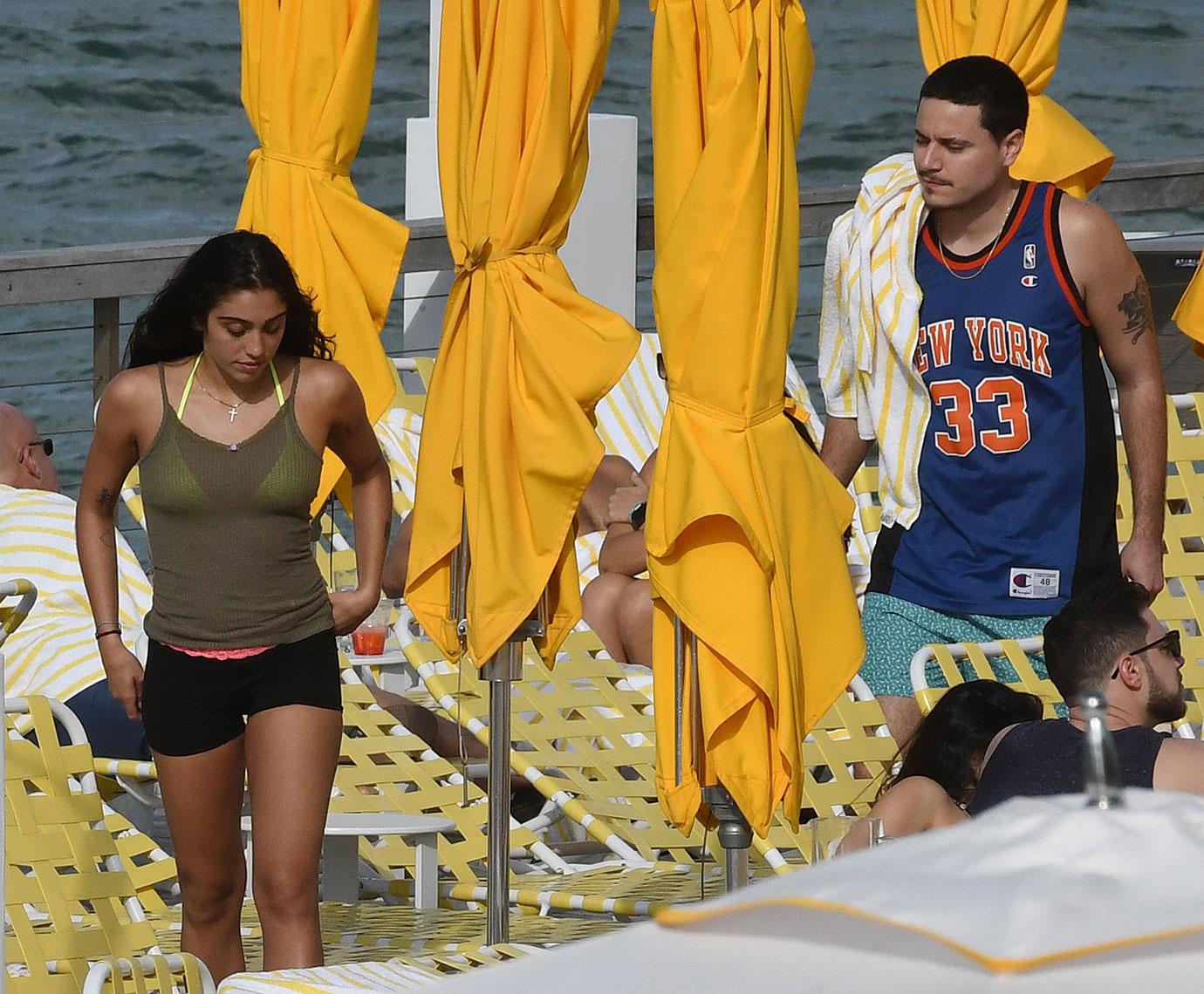 Madonna’s Daughter Lourdes Leon Wears Yellow Bikini With Boyfriend