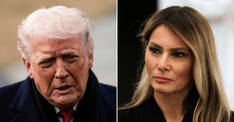 Split photo of Donald Trump, Melania Trump