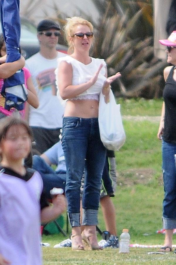 Britney Spears Shows Off Abs At Son Jayden’s Soccer Game In New Photos