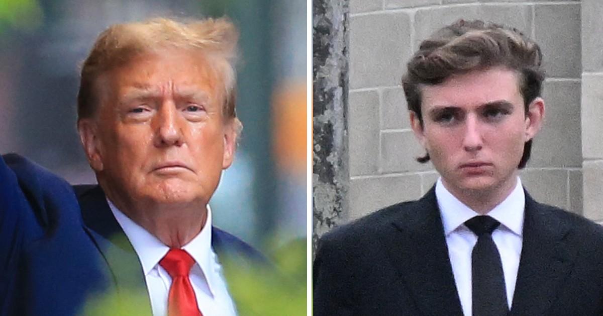 donald trump beams with pride alongside melania at son barrons graduation pp