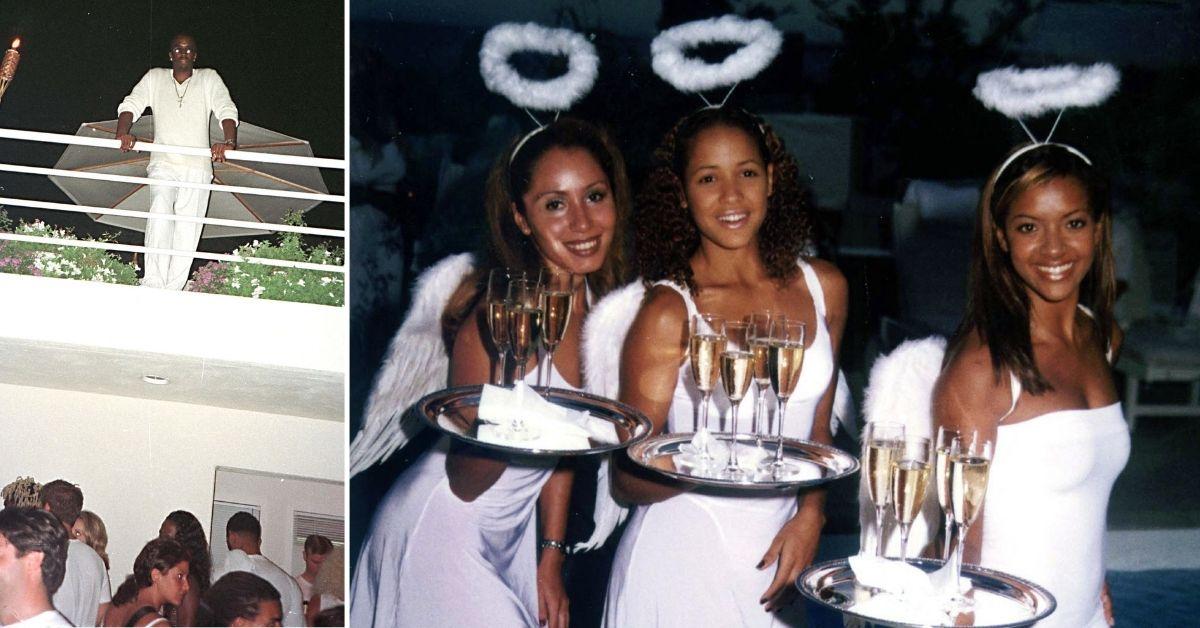 These pictures are from one of Diddy's notorious White Parties in September 1999.