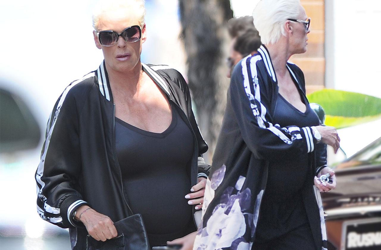 Brigitte Nielsen Pregnant Baby Bump Photos