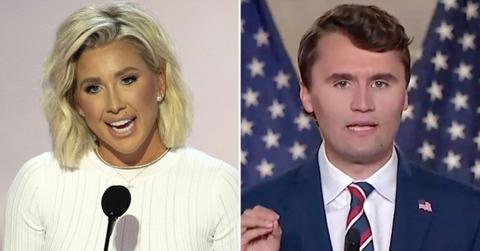 split image of Savannah Chrisley and Charlie Kirk