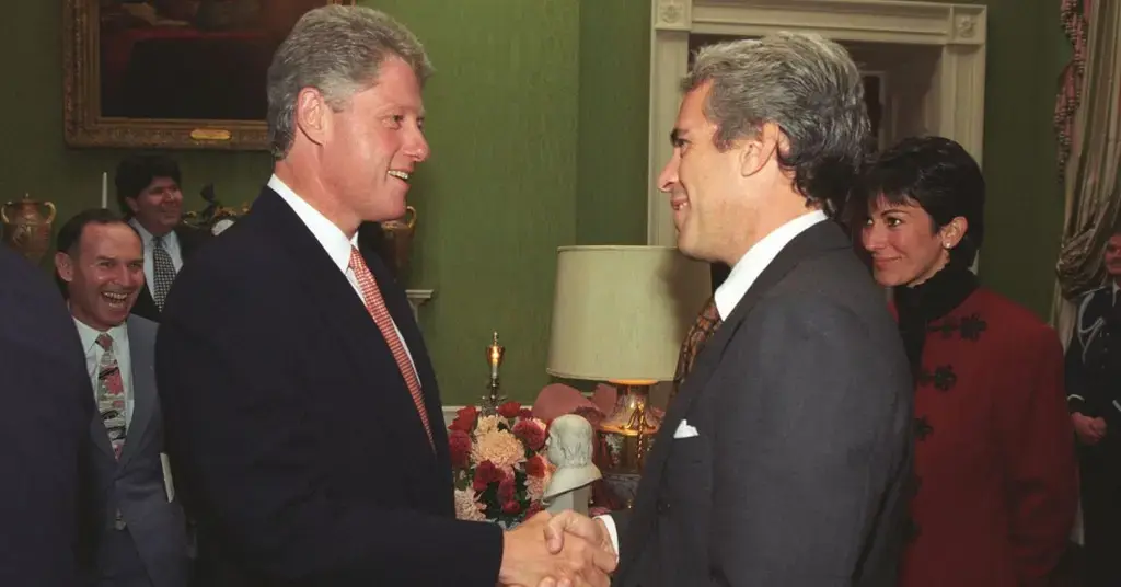 Photo of Bill Clinton with Jeffrey Epstein