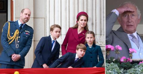 Split [hoto of King Charles and The Wales Family