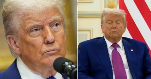 Split photos of Donald Trump.