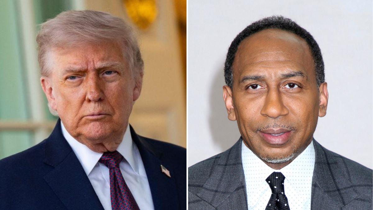 split image of Donald Trump and Stephen A. Smith