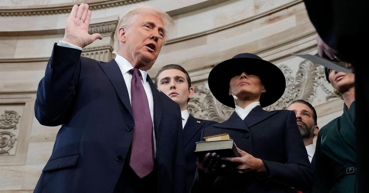 donald trump sworn in president inauguration