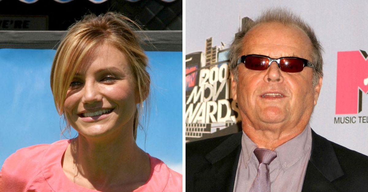 Split photo of Cameron Diaz, Jack Nicholson