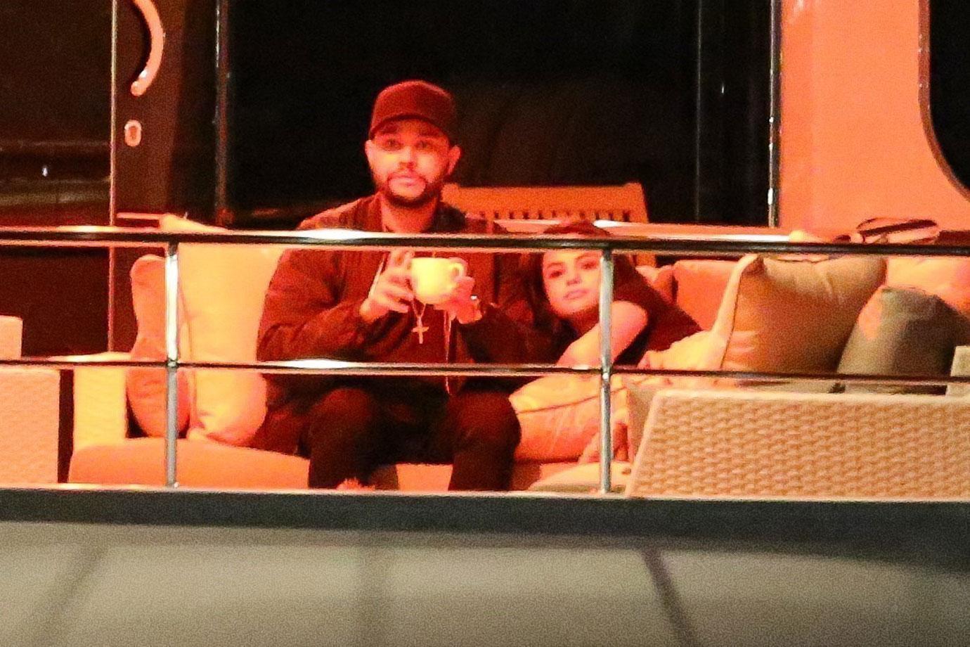 //selena gomez the weeknd dating kiss pda yacht