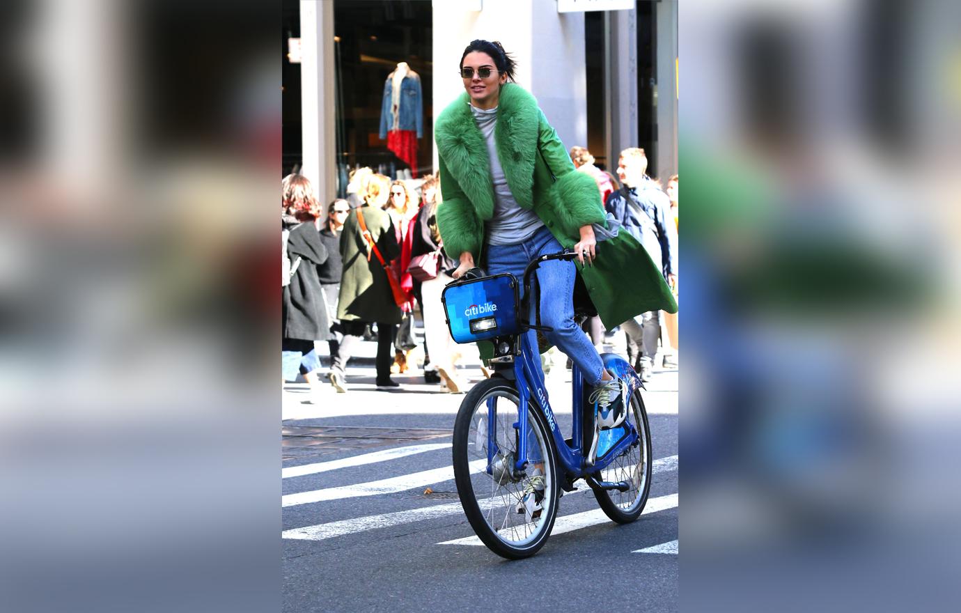 Kendall Jenner Rides Citi Bike In New York